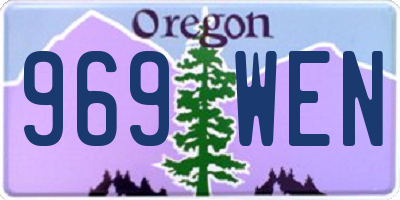 OR license plate 969WEN