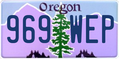 OR license plate 969WEP
