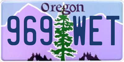 OR license plate 969WET