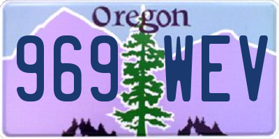 OR license plate 969WEV