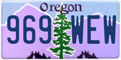 OR license plate 969WEW
