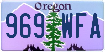 OR license plate 969WFA
