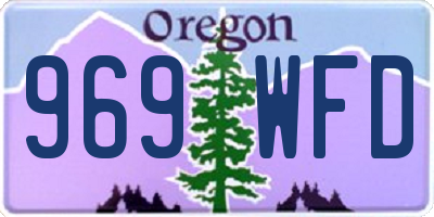 OR license plate 969WFD