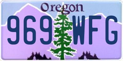 OR license plate 969WFG