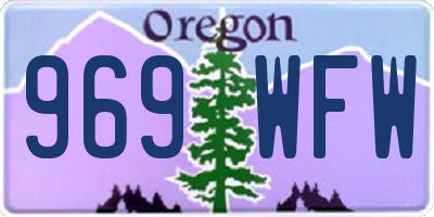 OR license plate 969WFW