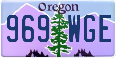 OR license plate 969WGE