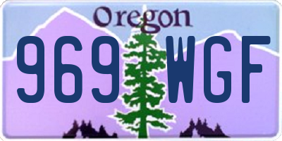 OR license plate 969WGF