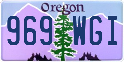 OR license plate 969WGI