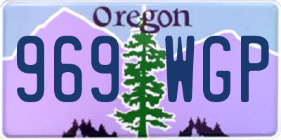 OR license plate 969WGP
