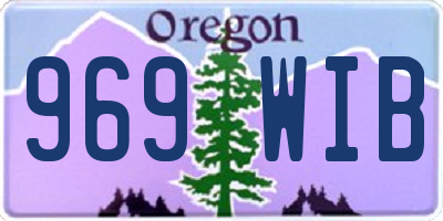 OR license plate 969WIB