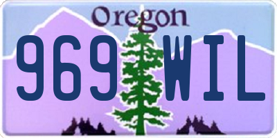 OR license plate 969WIL