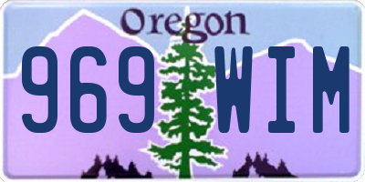OR license plate 969WIM