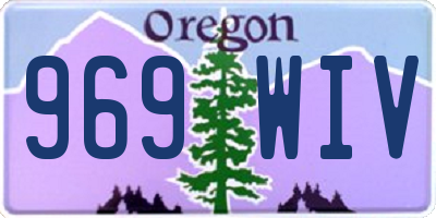 OR license plate 969WIV