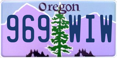 OR license plate 969WIW