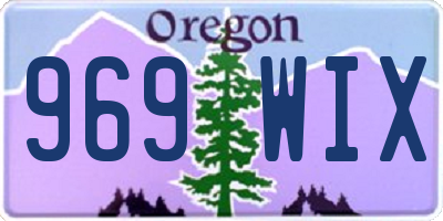 OR license plate 969WIX