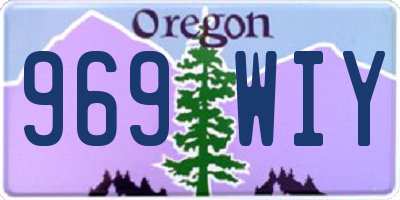 OR license plate 969WIY
