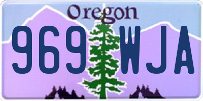 OR license plate 969WJA
