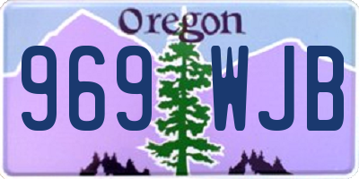 OR license plate 969WJB