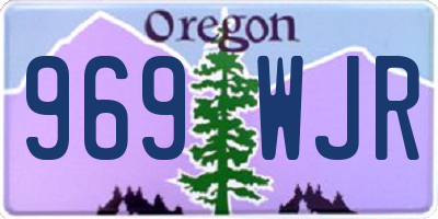 OR license plate 969WJR
