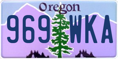 OR license plate 969WKA