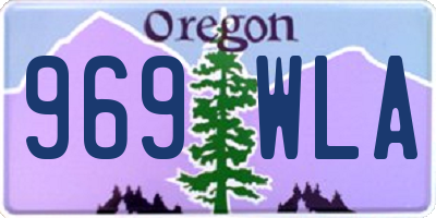 OR license plate 969WLA