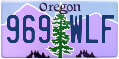 OR license plate 969WLF