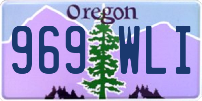OR license plate 969WLI