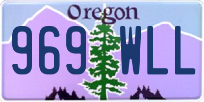 OR license plate 969WLL