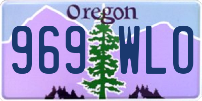 OR license plate 969WLO