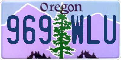 OR license plate 969WLU