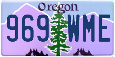 OR license plate 969WME