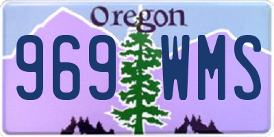 OR license plate 969WMS