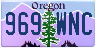 OR license plate 969WNC