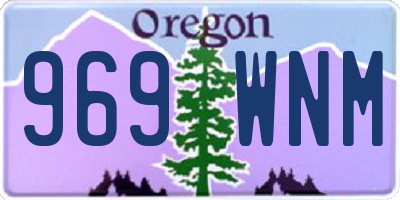 OR license plate 969WNM