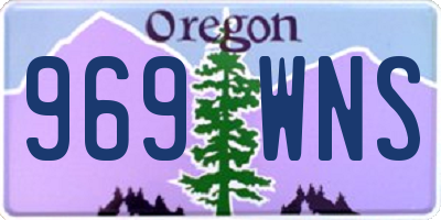 OR license plate 969WNS