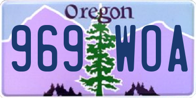 OR license plate 969WOA