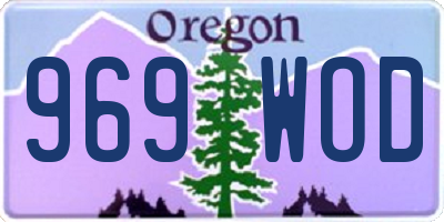 OR license plate 969WOD