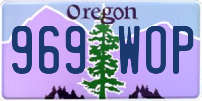 OR license plate 969WOP
