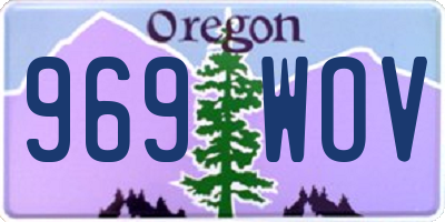 OR license plate 969WOV