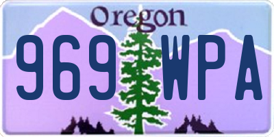 OR license plate 969WPA
