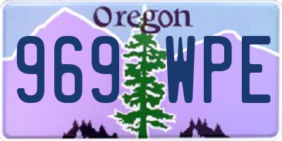 OR license plate 969WPE