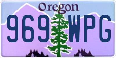 OR license plate 969WPG