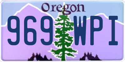 OR license plate 969WPI