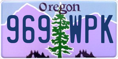 OR license plate 969WPK