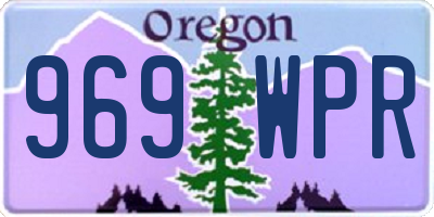 OR license plate 969WPR