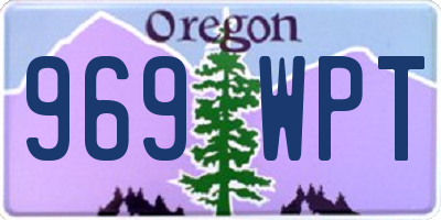 OR license plate 969WPT