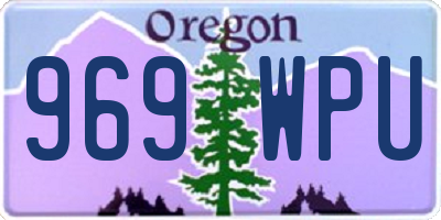 OR license plate 969WPU