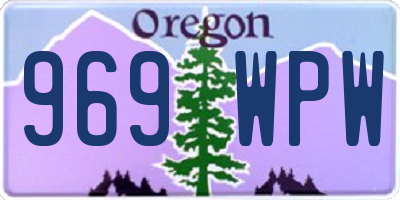 OR license plate 969WPW