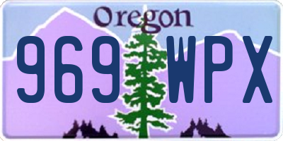 OR license plate 969WPX