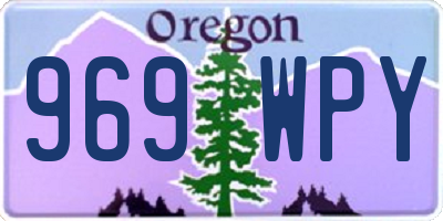 OR license plate 969WPY